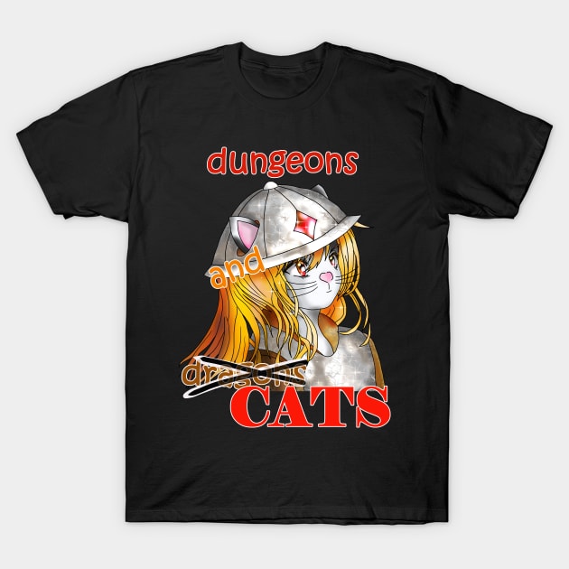 Dungeons and cats t shirt sales